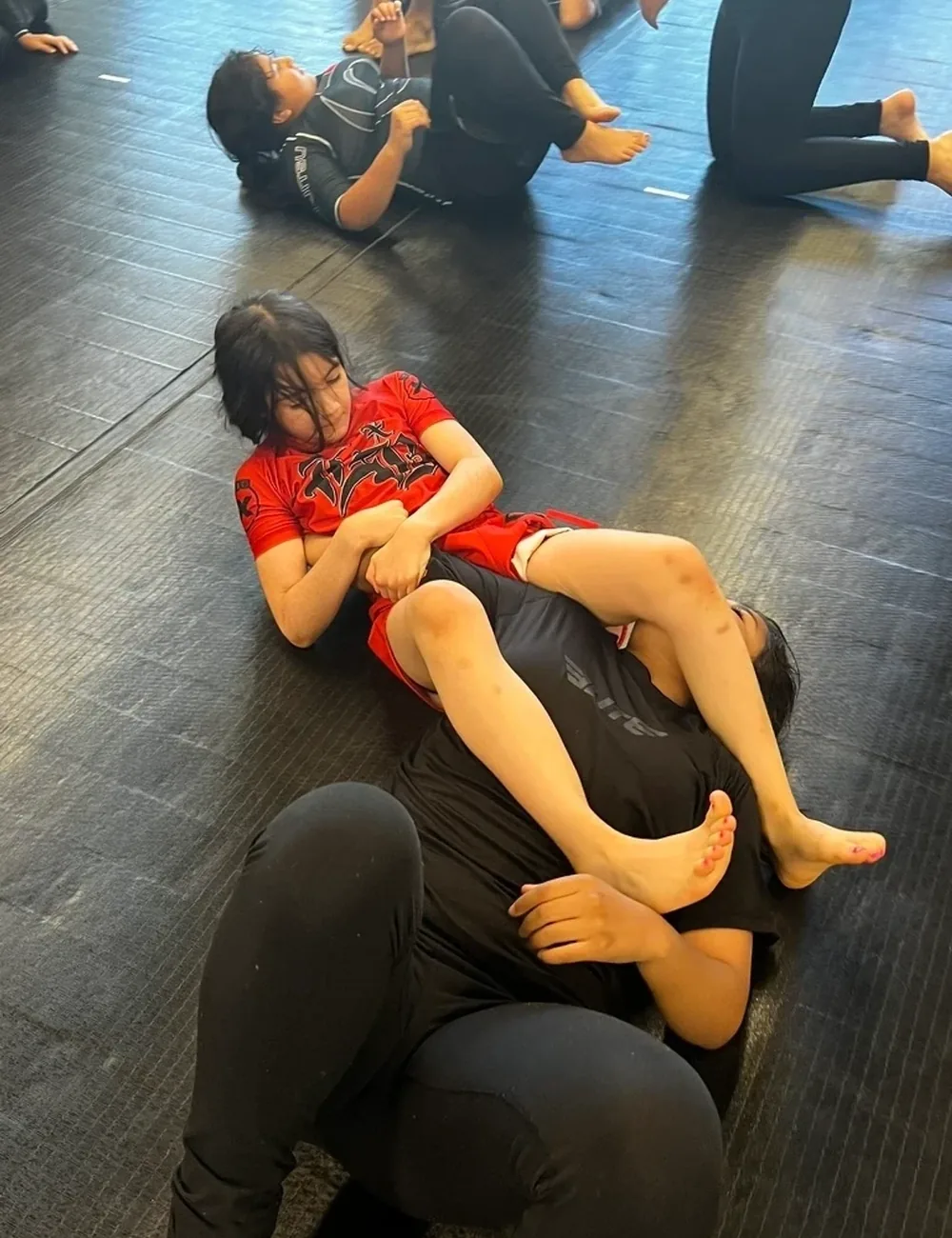 Sparring on the mats at 360 Jiu-Jitsu